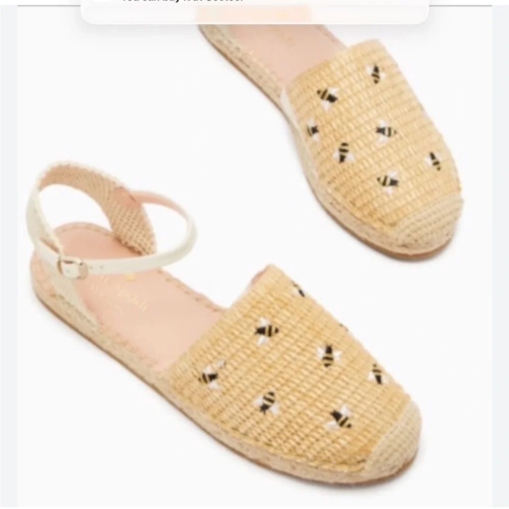 REDUCED TODAY🎈NEW Kate Spade New York Bonnie Bee Straw Look Shoe